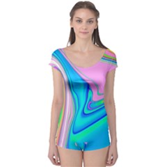 Aurora Color Rainbow Space Blue Sky Purple Yellow Green Pink Red Boyleg Leotard  by Mariart