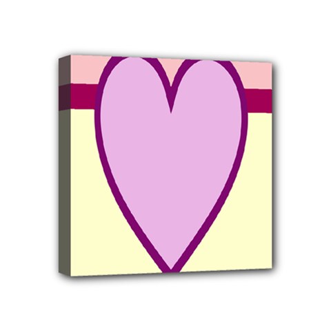 Cute Gender Gendercute Flags Love Heart Line Valentine Mini Canvas 4  X 4  by Mariart