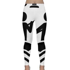 Cropped Kayak Graphic Race Paddle Black Water Sea Wave Beach Classic Yoga Leggings by Mariart