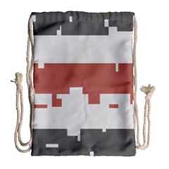 Girl Flags Plaid Red Black Drawstring Bag (large) by Mariart