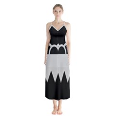 Noir Gender Flags Wave Waves Chevron Circle Black Grey Chiffon Maxi Dress by Mariart