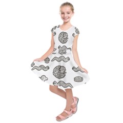 Aztecs Pattern Kids  Short Sleeve Dress by Valentinaart