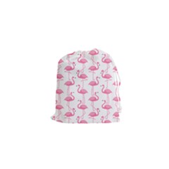 Pink Flamingos Pattern Drawstring Pouches (xs)  by Nexatart