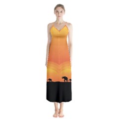 Elephant Baby Elephant Wildlife Chiffon Maxi Dress by Nexatart