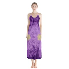 Purple Flower Floral Purple Flowers Chiffon Maxi Dress by Nexatart