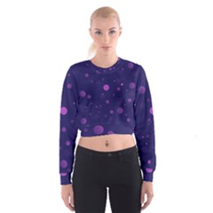 Decorative Dots Pattern Cropped Sweatshirt by ValentinaDesign