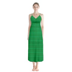 Pattern Green Background Lines Chiffon Maxi Dress by Nexatart