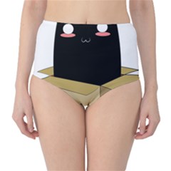 Black Cat In A Box High-waist Bikini Bottoms by Catifornia