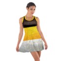 Wooden Board Yellow White Black Cotton Racerback Dress View1