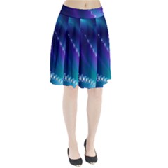 Flow Blue Pink High Definition Pleated Skirt by Mariart