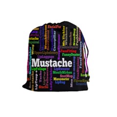 Mustache Drawstring Pouches (large)  by Mariart