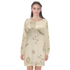 Pattern Culture Seamless American Long Sleeve Chiffon Shift Dress  by Nexatart