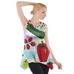 Vegetables Cucumber Tomato Side Drop Tank Tunic by Nexatart