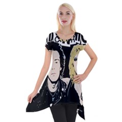 Sid And Nancy Short Sleeve Side Drop Tunic by Valentinaart