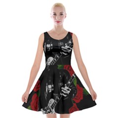 Slash Velvet Skater Dress by Valentinaart