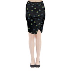 Cactus Pattern Midi Wrap Pencil Skirt by ValentinaDesign