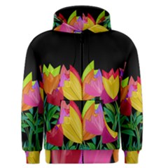 Tulips Men s Zipper Hoodie by ValentinaDesign