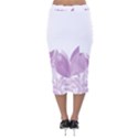 Tulips Velvet Midi Pencil Skirt View2