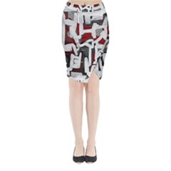 Abstract Art Midi Wrap Pencil Skirt by ValentinaDesign