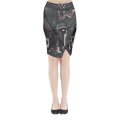 Abstract Art Midi Wrap Pencil Skirt by ValentinaDesign