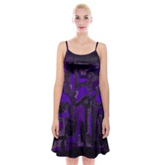 Abstract Art Spaghetti Strap Velvet Dress by ValentinaDesign