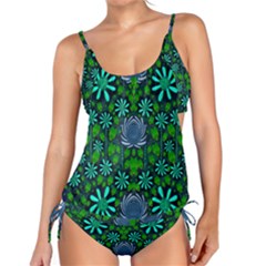 Strawberry Fantasy Flowers In A Fantasy Landscape Tankini by pepitasart