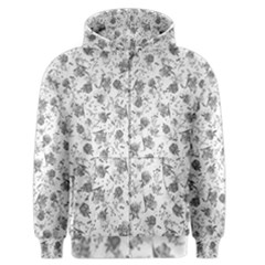 Floral Pattern Men s Zipper Hoodie by ValentinaDesign