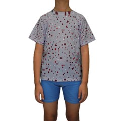 Dots Pattern Kids  Short Sleeve Swimwear by ValentinaDesign