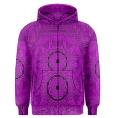 Purple Mandala Fashion Men s Zipper Hoodie by pepitasart