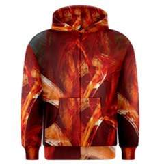 Red Abstract Pattern Texture Men s Zipper Hoodie by Nexatart