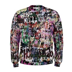 Graffiti Wall Pattern Background Men s Sweatshirt by Nexatart