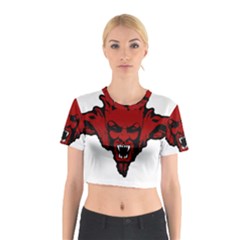 Dracula Cotton Crop Top by Valentinaart