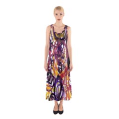 Autumnn Rainbow Sleeveless Maxi Dress by Mariart