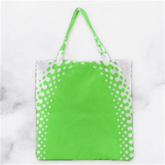 Bubble Polka Circle Green Grocery Tote Bag by Mariart