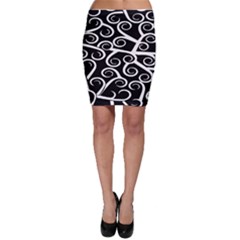 Koru Vector Background Black Bodycon Skirt by Mariart