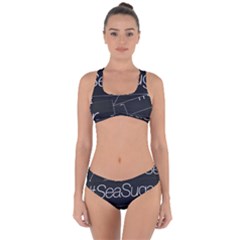 Sea Sugar Line Black Criss Cross Bikini Set by Mariart