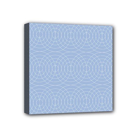 Seamless Lines Concentric Circles Trendy Color Heavenly Light Airy Blue Mini Canvas 4  X 4  by Mariart