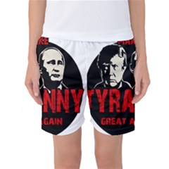 Make Tyranny Great Again Women s Basketball Shorts by Valentinaart