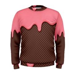 Ice Cream Pink Choholate Plaid Chevron Men s Sweatshirt by Mariart