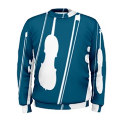 Violin Music Blue Men s Sweatshirt by Mariart