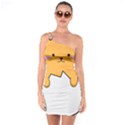 Yellow Cat Egg One Soulder Bodycon Dress View1