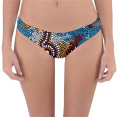 Aboriginal Art – Wetland Dreaming Reversible Hipster Bikini Bottoms by hogartharts