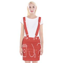 Caffeine And Breastfeeding Coffee Nursing Red Sign Braces Suspender Skirt by Mariart