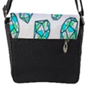 Brilliant Diamond Green Blue White Flap Messenger Bag (S) View1