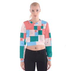 Simple Perfect Squares Squares Order Cropped Sweatshirt by Mariart