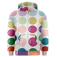 Brights Pastels Bubble Balloon Color Rainbow Men s Zipper Hoodie by Mariart