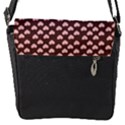 Chocolate Pink Hearts Gift Wrap Flap Messenger Bag (S) View1