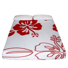 Hawaiian Flower Red Sunflower Fitted Sheet (king Size) by Mariart