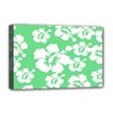 Hibiscus Flowers Green White Hawaiian Deluxe Canvas 18  x 12   View1