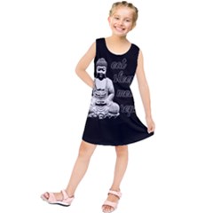 Eat, Sleep, Meditate, Repeat  Kids  Tunic Dress by Valentinaart